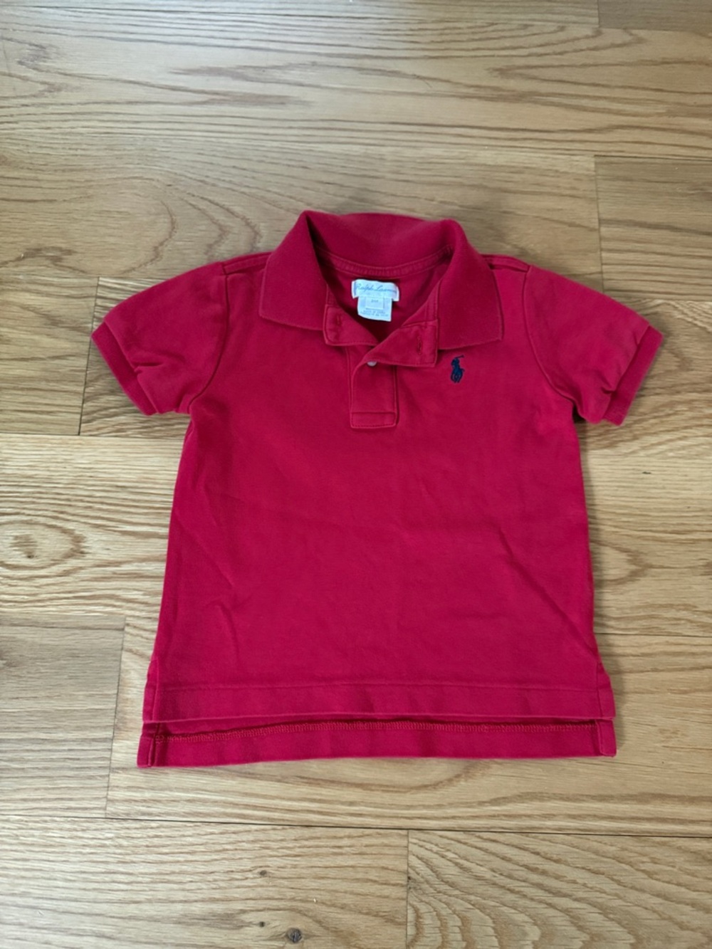 Ralph Lauren Red Polo with Navy Logo